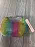 Aqua Multi-Color Rhinestone Evening Bag New